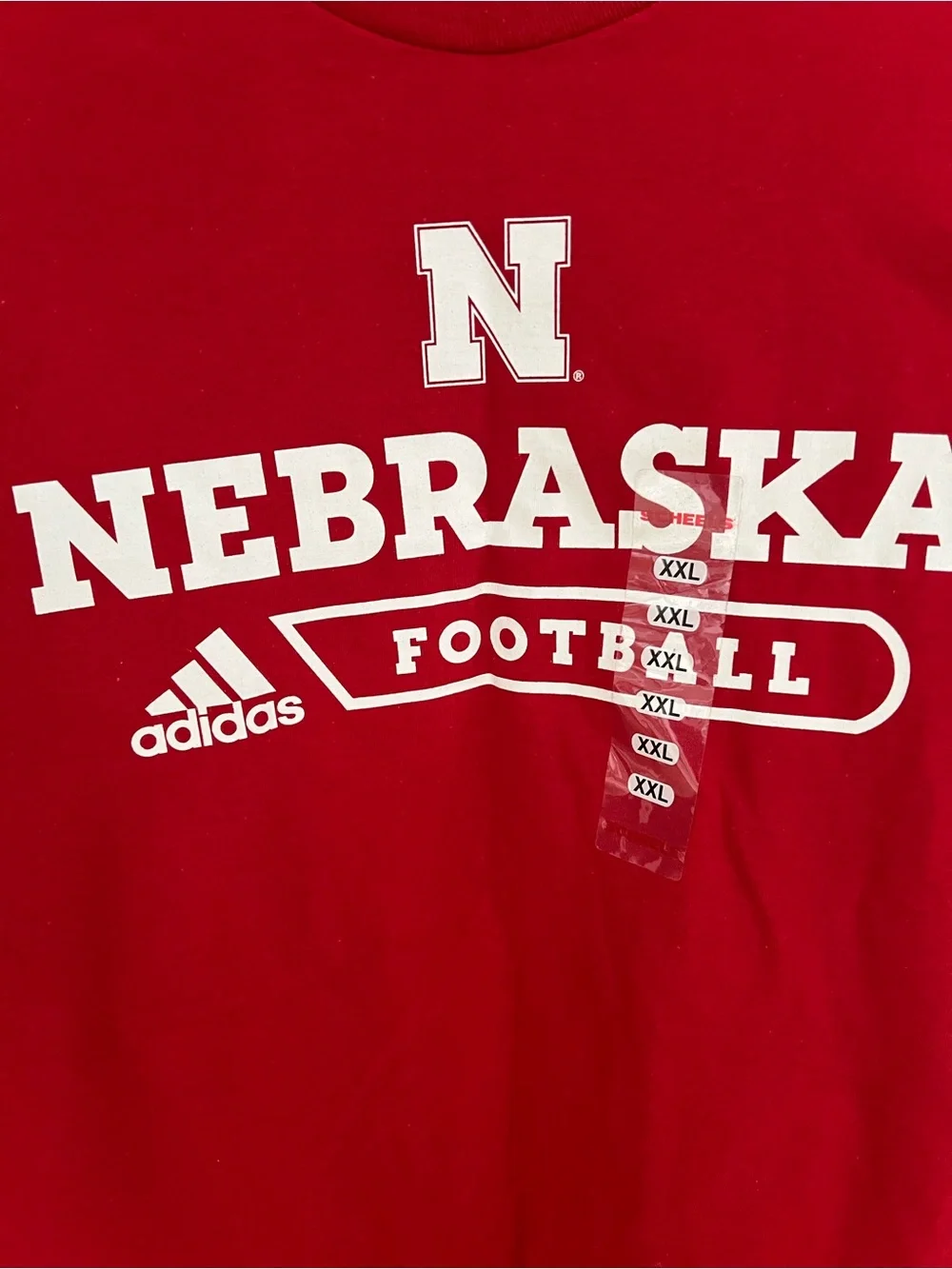 Adidas Nebraska Football Red Men's T‑Shirt size XXL